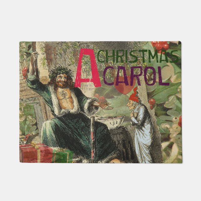 Ghost of Christmas Present Illustratie Scrooge Deurmat (Voorkant)