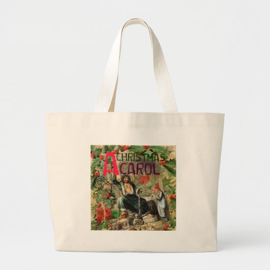Ghost of Christmas Present Illustratie Scrooge Grote Tote Bag (Voorkant)