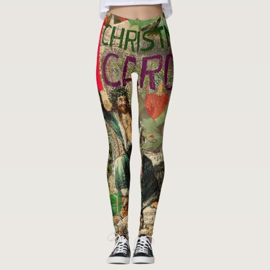 Ghost of Christmas Present Illustratie Scrooge Leggings (Voorkant)