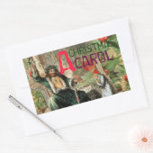 Ghost of Christmas Present Illustratie Scrooge Rechthoekige Sticker (Envelop)