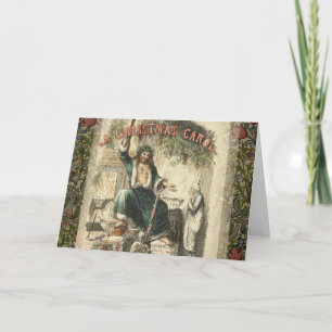 Ghost of Christmas Present Scrooge Feestdagen Kaart