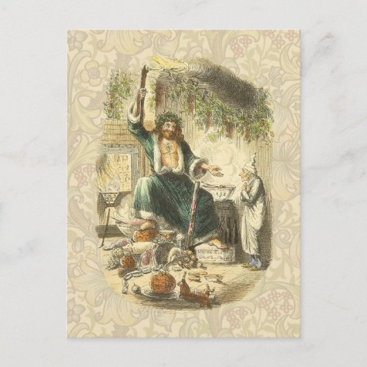 Ghost of Christmas Present Scrooge Feestdagenkaart (Voorkant)