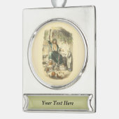 Ghost of Christmas Present Scrooge Verzilverd Banner Ornament (Links)