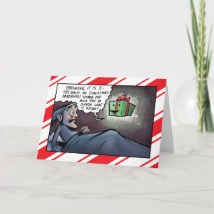 Ghost of Christmas Presents Scrooge wenskaart Feestdagen Kaart