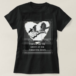 Ghost of vergeten Selves Gray Crows Ravens T-shirt