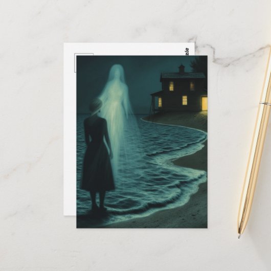 Ghost on the Beach Briefkaart (Voorkant / Achterkant in situ)