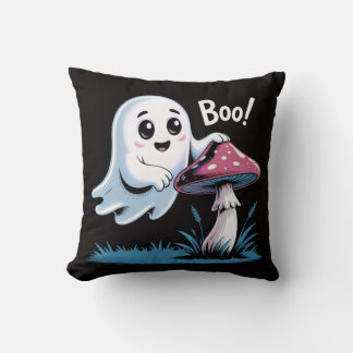 Ghost op Mushroom Cushion - Schattige Spooky Kussen