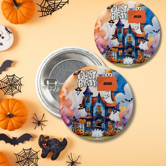 Ghost Party Kinder Halloween Ronde Button 3,2 Cm