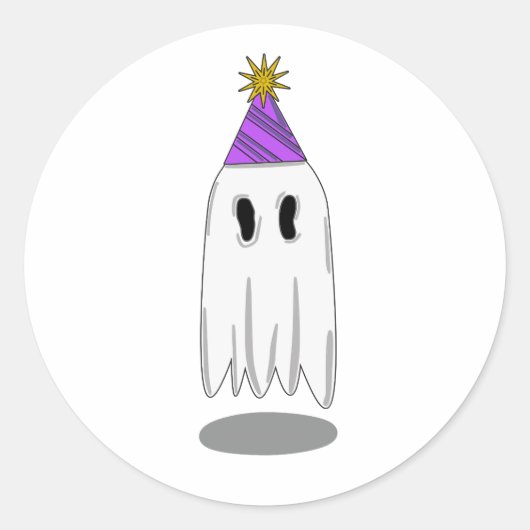 Ghost Party of 1 Ronde Sticker (Voorkant)