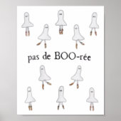 Ghost Pas De Boo-rée Llet Dancer Spooky Halloween Poster (Voorkant)