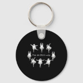 Ghost Pas De Boo-rée Llet Dancer Spooky Halloween Sleutelhanger (Voorkant)