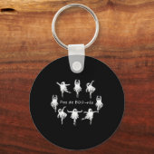 Ghost Pas De Boo-rée Llet Dancer Spooky Halloween Sleutelhanger (Voorkant)