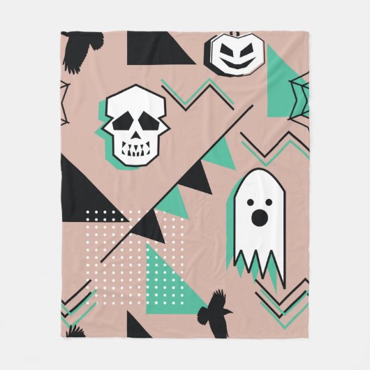 Ghost-patroon, halloween-thema naadloos patroon me fleece deken (Voorkant)