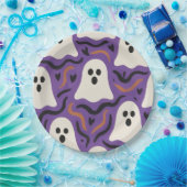 Ghost Pattern Halloween Papieren Bordje (Feest)