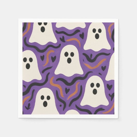 Ghost Pattern Halloween Servet (Voorkant)
