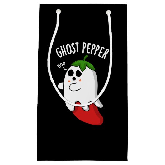Ghost Pepper Funny Chili Pun Dark BG Klein Cadeauzakje (Voorkant)