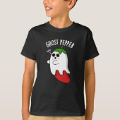 Ghost Pepper Funny Chili Pun Dark BG T-shirt (Voorkant)