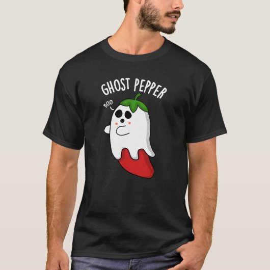 Ghost Pepper Funny Chili Pun Dark BG T-shirt (Voorkant)