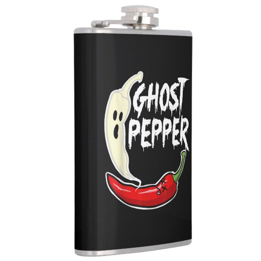 Ghost Pepper Funny Spicy Hot Halloween Ghost Peppe Heupfles (Rechts)