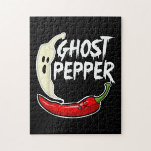 Ghost Pepper Funny Spicy Hot Halloween Ghost Peppe Legpuzzel