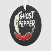 Ghost Pepper Funny Spicy Hot Halloween Ghost Peppe Ornament (voorkant)