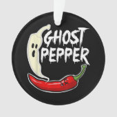 Ghost Pepper Funny Spicy Hot Halloween Ghost Peppe Ornament (voorkant)