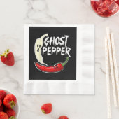 Ghost Pepper Funny Spicy Hot Halloween Ghost Peppe Servet (Insitu)