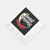 Ghost Pepper Funny Spicy Hot Halloween Ghost Peppe Servet (Hoek)