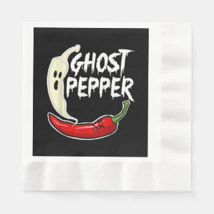 Ghost Pepper Funny Spicy Hot Halloween Ghost Peppe Servet
