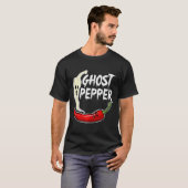 Ghost Pepper grappig kruidig Heet Halloween Ghost  T-shirt (Voorkant volledig)