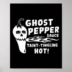 Ghost Pepper Sauce Tintelend Heet Poster