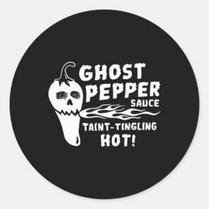 Ghost Pepper Sauce Tintelend Heet Ronde Sticker