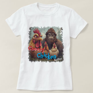 "Ghost Photobomb" Bigfoot & Cheesy Chickens Tee T-shirt