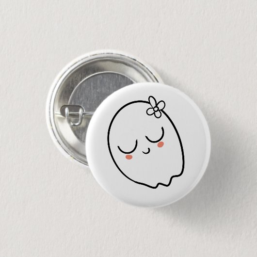Ghost pin ronde button 3,2 cm (Voorkant /achterkant)