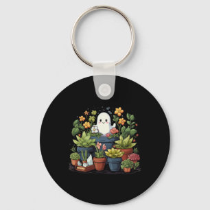 Ghost Plant Lady Halloween spookachtig tuinieren P Sleutelhanger