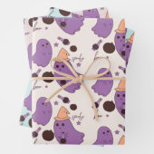 Ghost Potion Spooky Halloween Pattern Inpakpapier Vel (In situ)