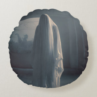 Ghost Printed Pillow Spooky Comfort for Your Home Rond Kussen