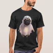 Ghost Pug 3D Pop-Out Halloween T-Shirt (Voorkant)