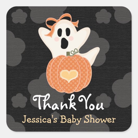 Ghost Pumpkin Dank u Stickers (Voorkant)