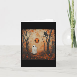 Ghost Pumpkin Gothic Halloween Ghost Spook Kaart
