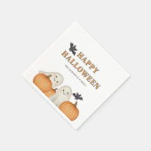 Ghost Pumpkin Personalized Halloween Party  Servet (Hoek)