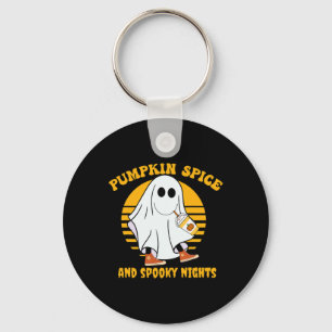Ghost Pumpkin Spice Latte Herfst Vibe Halloween Sp Sleutelhanger
