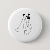 Ghost Pup Line Art Button (Voorkant)