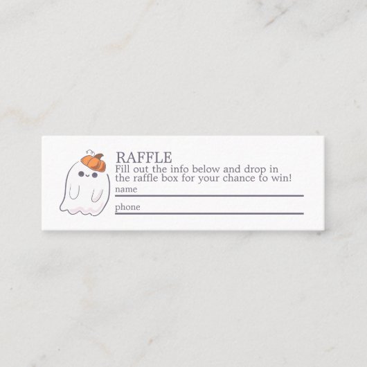 Ghost Raffle Mini Ticket Enclosure Mini Business (Voorkant)