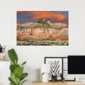 Ghost Ranch Mountain Pastels Poster (Thuiskantoor)