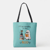 Ghost Reading A Book Sac fourre-tout and Black Cat (Dos)