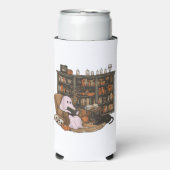 Ghost Reading Boek Kattenliefhebber Halloween (Seltzer Voorkant)