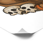 Ghost Reading Boek Kattenliefhebber Halloween Perfect Poster (Hoek)