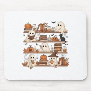 Ghost Reading Book Lovers Bibliotheek Halloween Sp Muismat