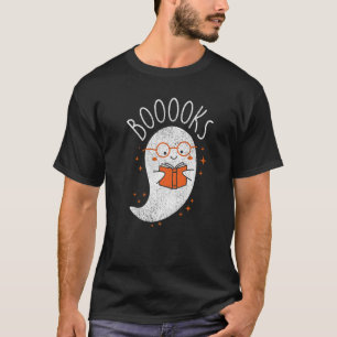 Ghost Reading Book Nerd Bibliothecaris Boek Boeken T-shirt